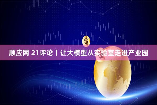 顺应网 21评论丨让大模型从实验室走进产业园