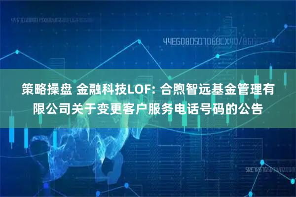 策略操盘 金融科技LOF: 合煦智远基金管理有限公司关于变更客户服务电话号码的公告